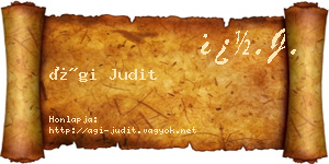 Ági Judit névjegykártya