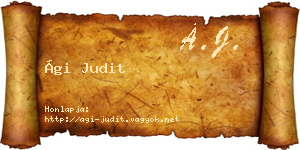 Ági Judit névjegykártya